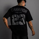BLACK CHAMPION COTTON T-SHIRT
