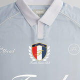 SKY BLUE BADGE POLO T-SHIRT
