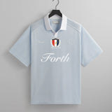 SKY BLUE BADGE POLO T-SHIRT
